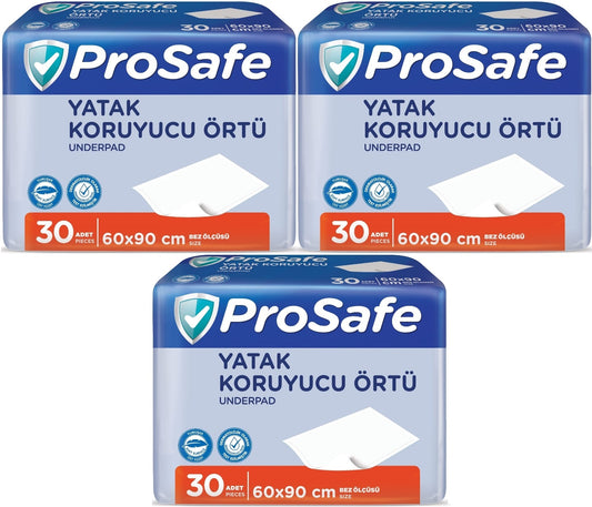 Prosafe Yetişkin Alt Açma Yatak Koruyucu Örtü 60*90CM 90 Adet (3PK*30)