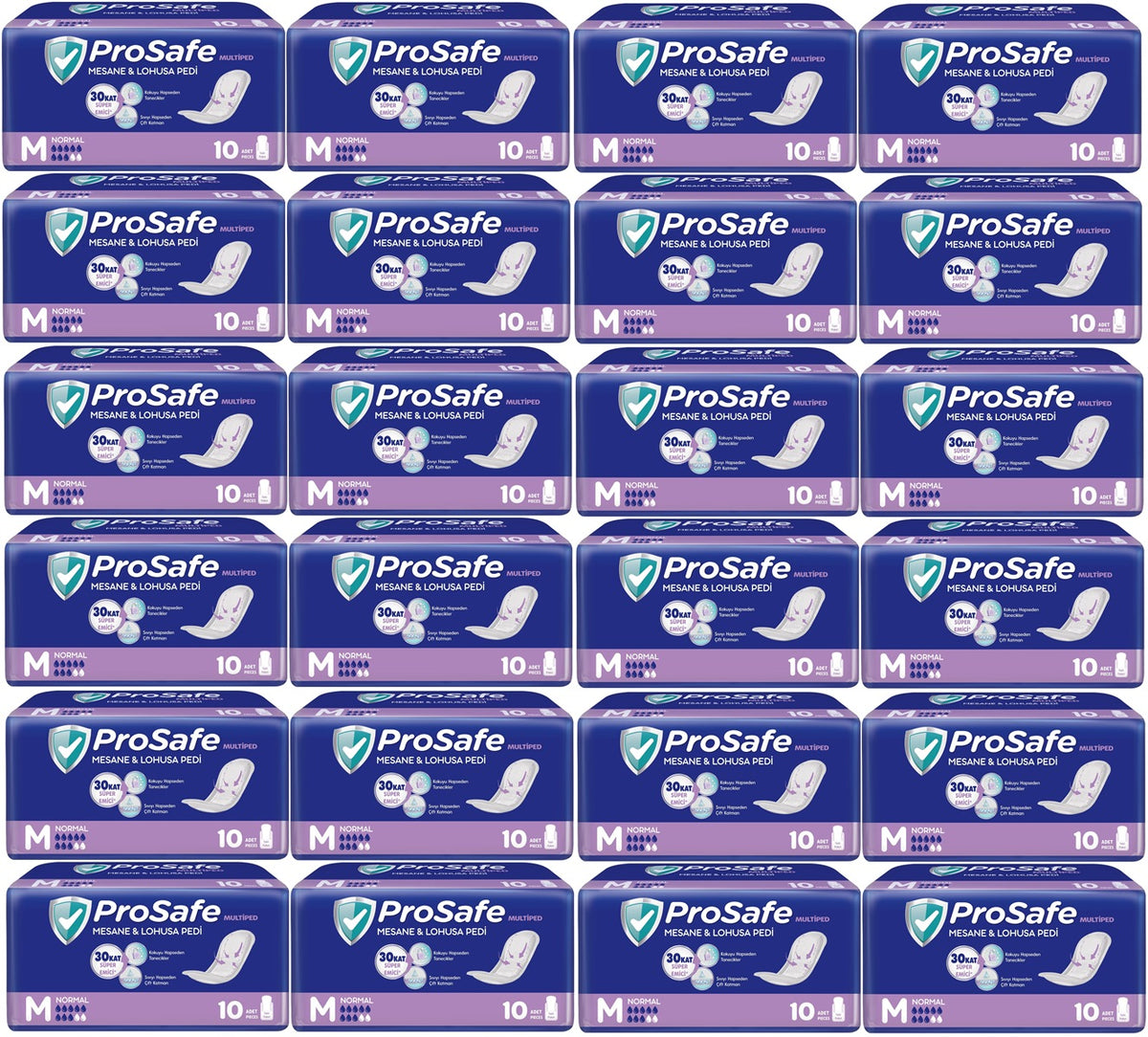 Prosafe Multiped Regl - Mesane - Lohusa Pedi M - Medium - Orta/Gece 240 Adet