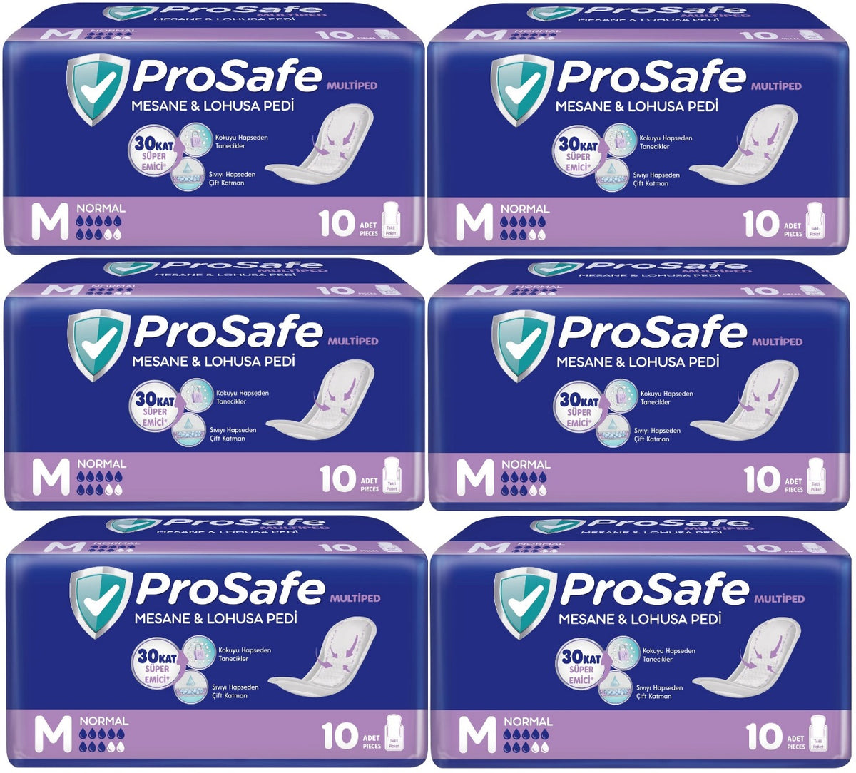 Prosafe Multiped Regl - Mesane - Lohusa Pedi M - Medium - Orta/Gece 60 Adet