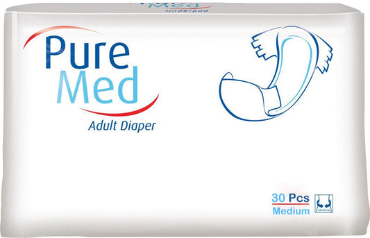 Puremed Yetişkin Bezi Bel Bantlı Tekstil Yüzey M - Orta - Medium 30 Lu Pk Tekli Pk