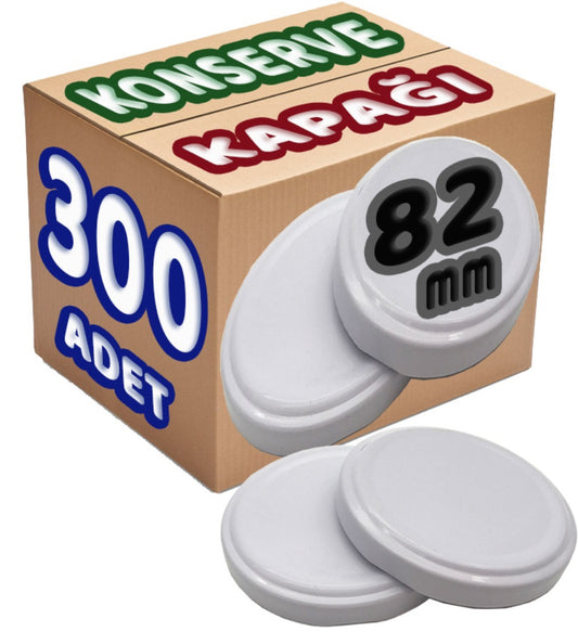 SBK Konserve Kavanoz Kapağı Büyük Standart (82mm) 300 Lü Set