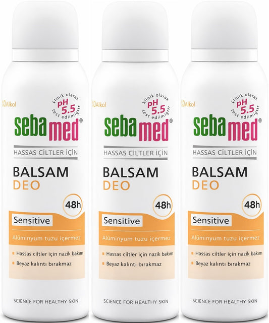 Sebamed Deodorant Aerosol 150 ML Balsam - Sensitive/Hassas (3 Lü Set)