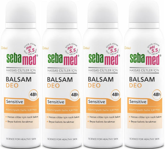 Sebamed Deodorant Aerosol 150 ML Balsam - Sensitive/Hassas (4 Lü Set)