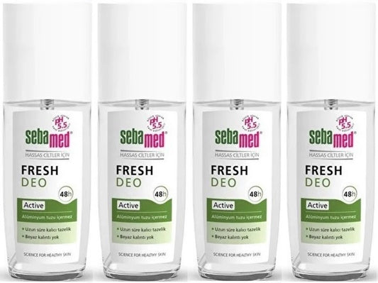 Sebamed Deodorant Sprey 75 ML Fresh Active (4 Lü Set)