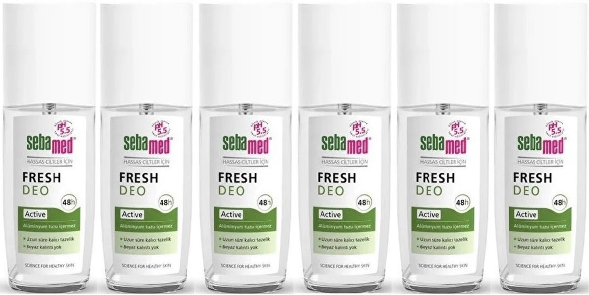 Sebamed Deodorant Sprey 75 ML Fresh Active (6 Lı Set)