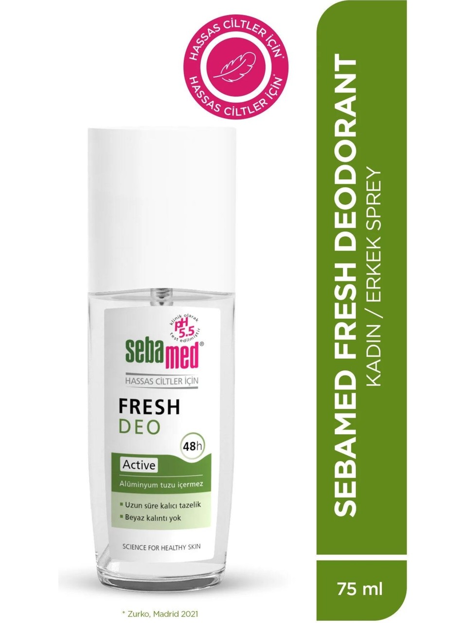 Sebamed Deodorant Sprey 75 ML Fresh Active