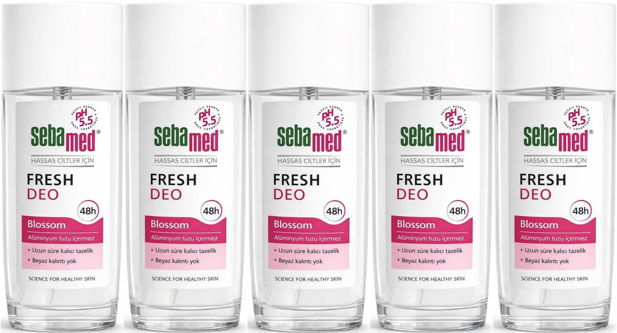 Sebamed Deodorant Sprey 75 ML Fresh Blossom (5 Li Set)