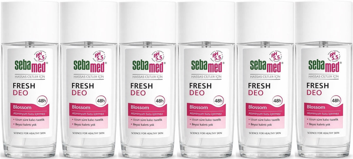 Sebamed Deodorant Sprey 75 ML Fresh Blossom (6 Lı Set)