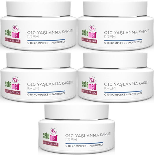 Sebamed Q10 Yaşlanma ve Kırışıklık Karşıtı Koruyucu Anti-Age Krem 50ML (5 Li Set)