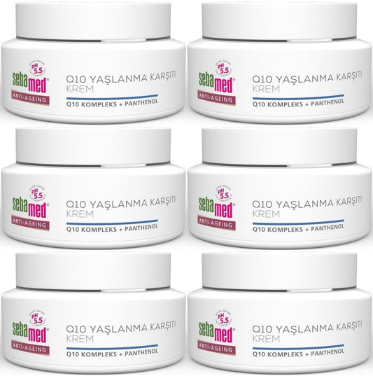 Sebamed Q10 Yaşlanma ve Kırışıklık Karşıtı Koruyucu Anti-Age Krem 50ML (6 Lı Set)