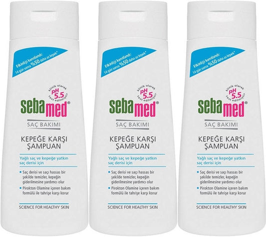 Sebamed Şampuan 400ML Kepeğe Karşı ve Yağlı Saç Tipleri için (3 Lü Set)