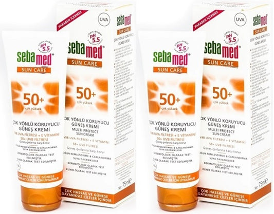 Sebamed Sun Care Çok Yönlü Koruyucu Güneş Kremi 75ML SPF 50+ Faktör (2 Li Set)