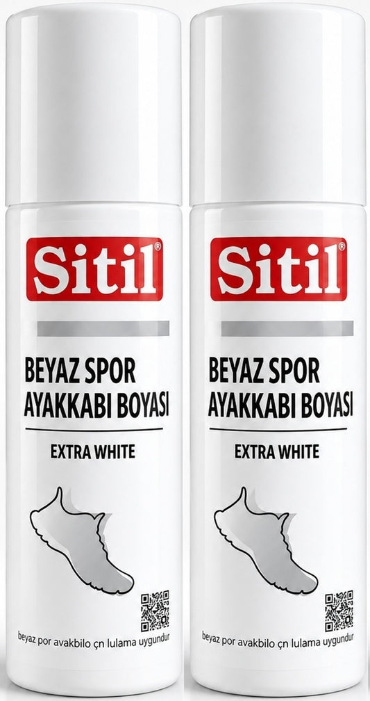 Sitil Beyaz Sneaker Beyaz Spor Ayakkabı Boyası Likit (Yenileyici) 75 ML (2 Li Set)