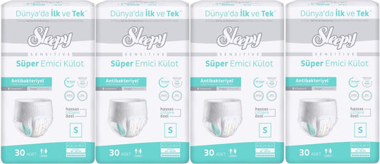 Sleepy Yetişkin Bezi Emici Külot S - Küçük - Small 120 Adet (4PK*30)