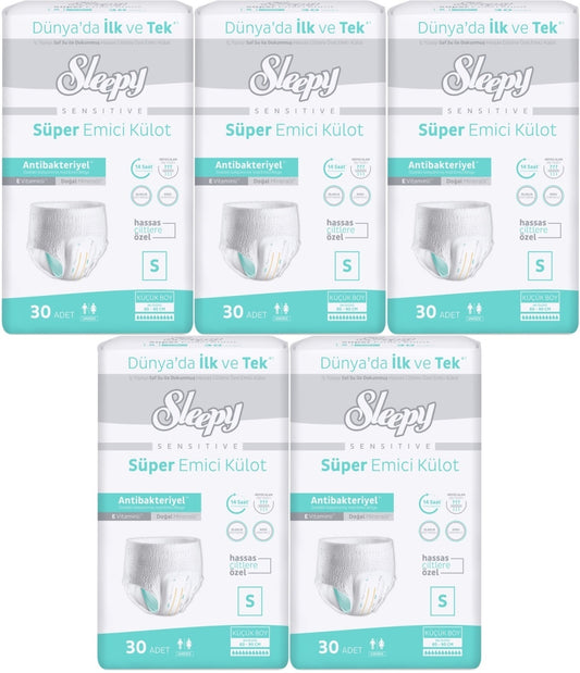 Sleepy Yetişkin Bezi Emici Külot S - Küçük - Small 150 Adet (5PK*30)