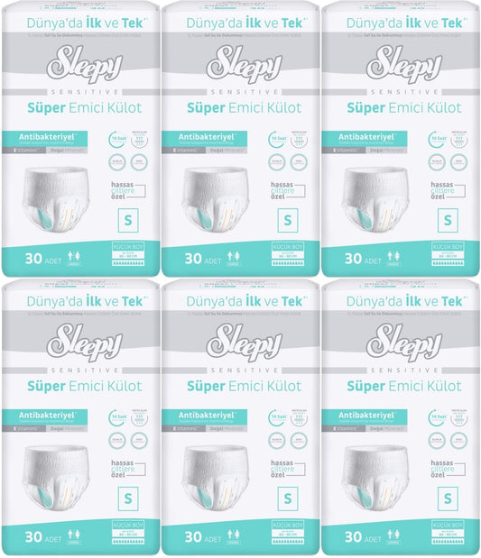 Sleepy Yetişkin Bezi Emici Külot S - Küçük - Small 180 Adet (6PK*30)
