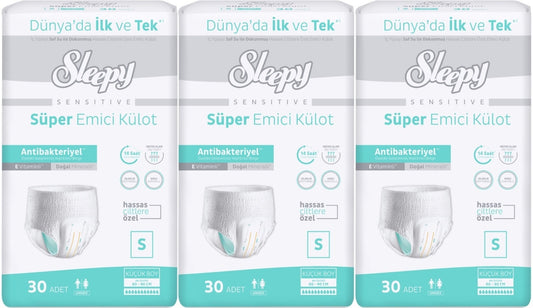 Sleepy Yetişkin Bezi Emici Külot S - Küçük - Small 90 Adet (3PK*30)