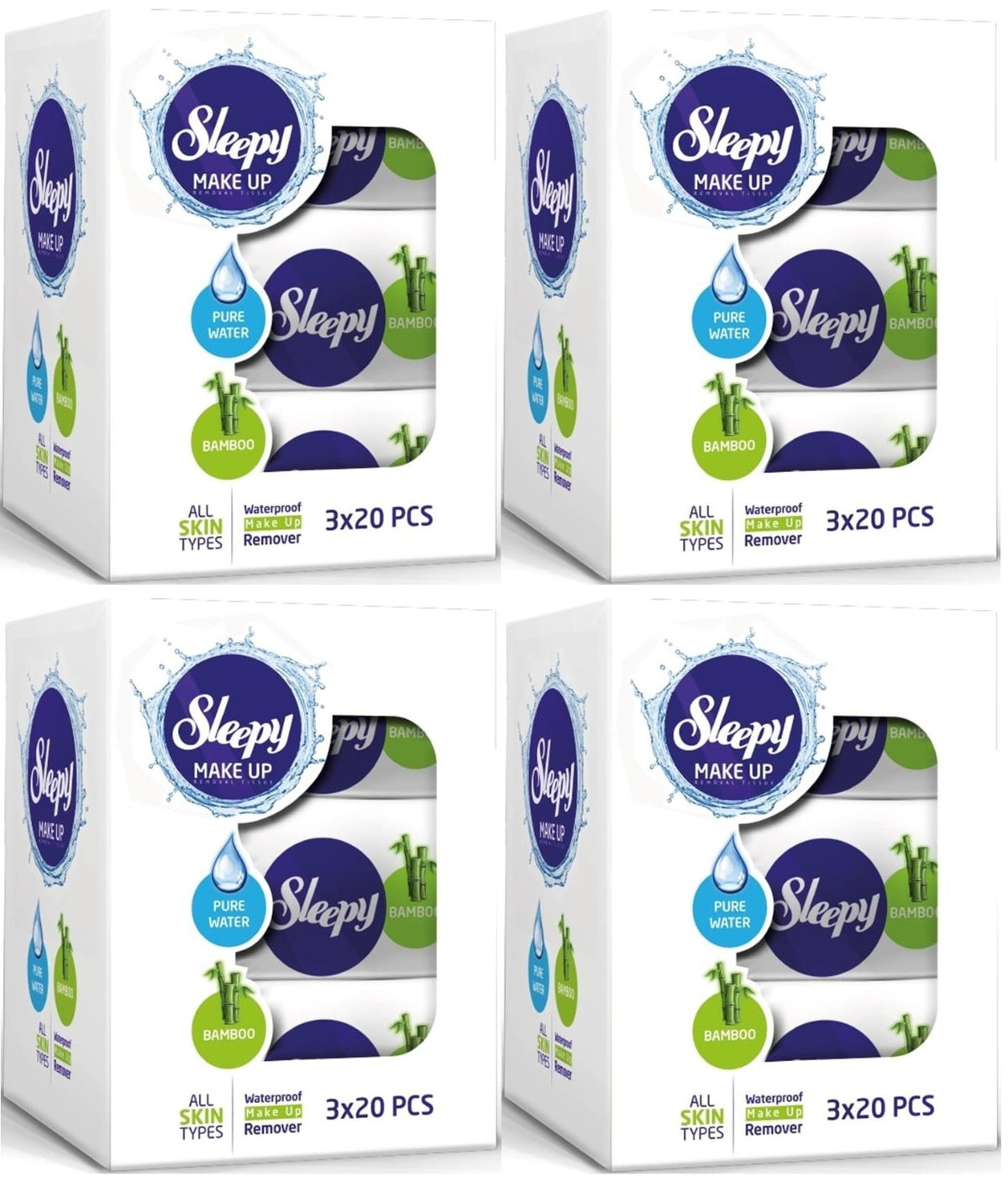 Sleepy Yüz Temizleme Havlusu Bamboo Make Up 240 Yaprak (12PK*20)