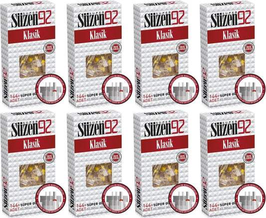 Süzen92 Klasik Sigara Ağızlık Filtresi 1152 Adet Fırsat Pk Kutu (8PK*144)