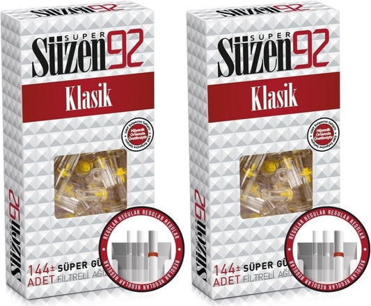 Süzen92 Klasik Sigara Ağızlık Filtresi 288 Adet Fırsat Pk Kutu (2PK*144)