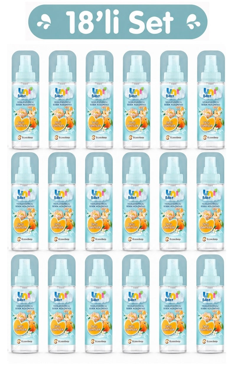 Uni Baby Bebek Kolonyası 150ML Nemlendiricili - Tatlı Esintiler (18 Li Set)