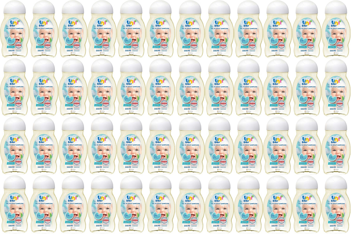 Uni Baby Bebek Saç ve Vücut Şampuanı 200ML Klasik (48 Li Set)