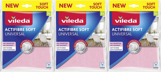 Vileda Actifibre Soft Universal New Soft Touch (Paket içi 2 Li) (3 Lü Set)