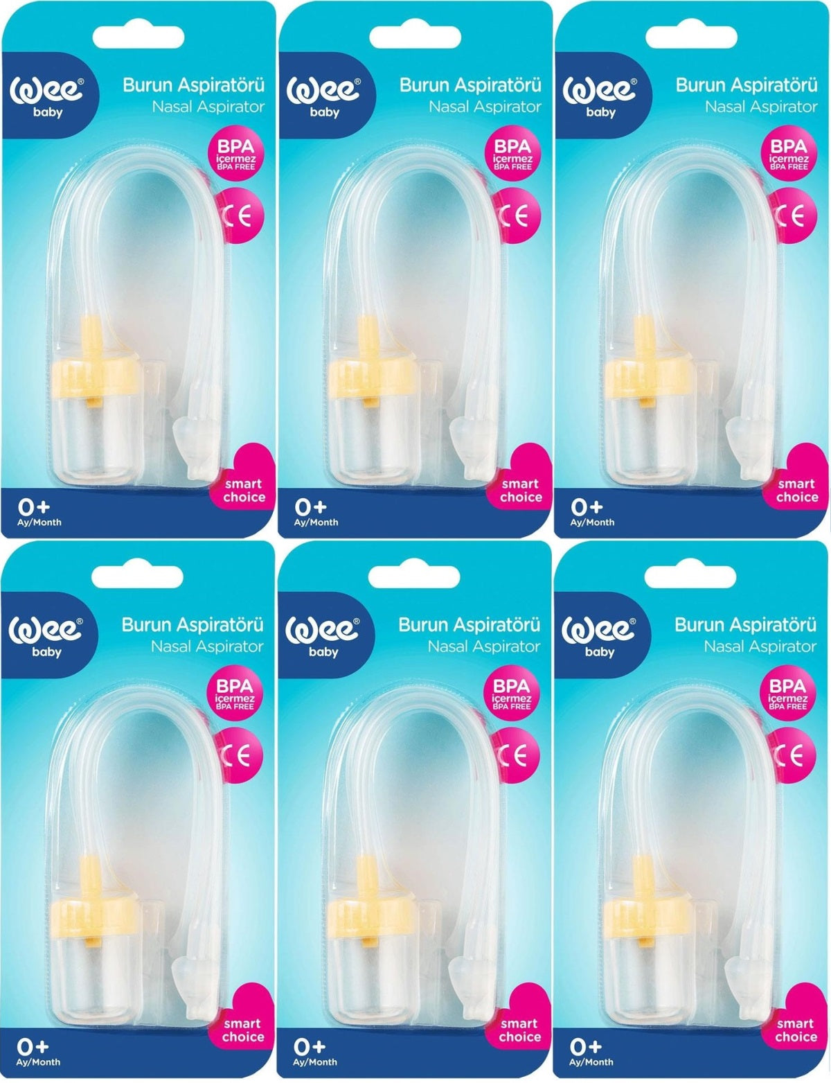 Wee Baby Burun Aspiratörü ve Temizleyici (6 Lı Set)