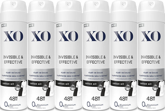 XO Deodorant 150ML Women-Kadın Invisible & Effective (6 Lı Set)
